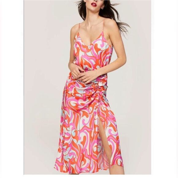Anthropologie Delfi Swirl Print Slip Dress Sz XS - Picture 1 of 10